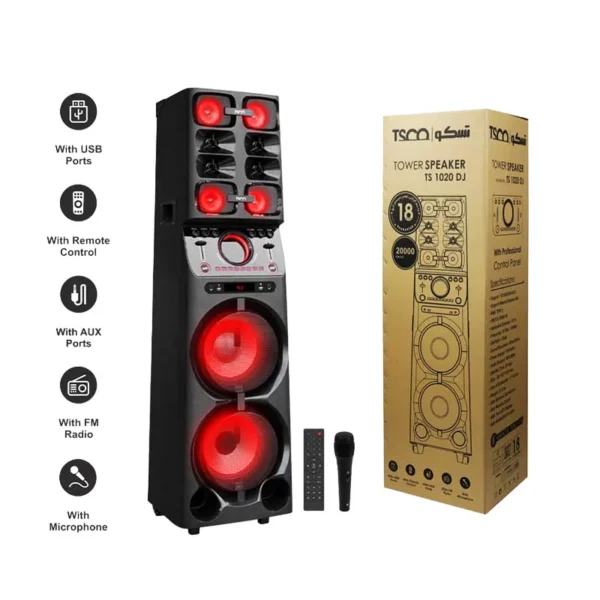 اسپیکر دی جی تسکو مدل TS1020DJ مشکی - Image 6