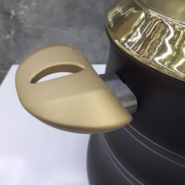 کتری قوری رو گازی نزاز 5 لیتری کد 3026 مشکی طلایی - Image 7