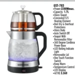 چای ساز روی هم گوسونیک مدل GST-783 مشکی استیل - Image 4