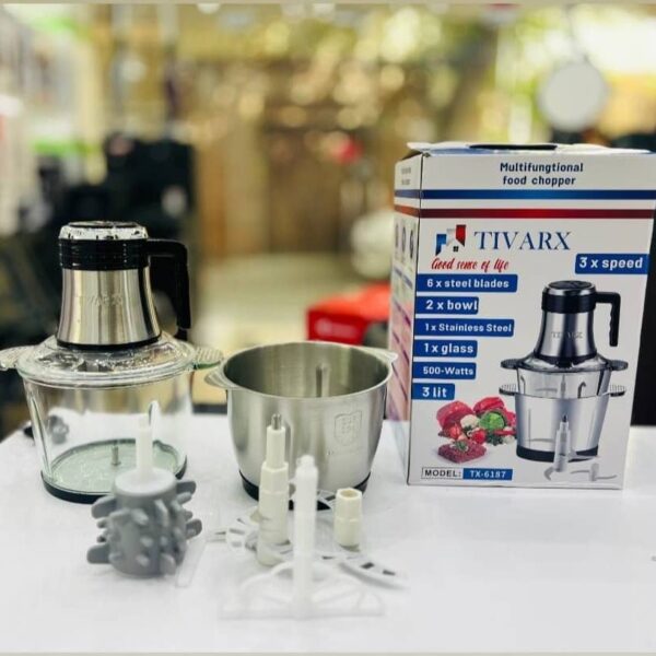 خردکن تیوارکس مدل TX-6187 مشکی استیل - Image 2