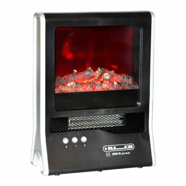 شومینه برقی آراسته مدل EFPA2000 فن دار ۲۰۰۰ وات مشکی - Image 4